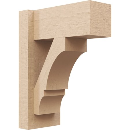 Ekena Millwork 6-in W x 12-in D x 16-in H Balboa Block Rough Cedar Woodgrain TimberThane Outlooker, Primed Tan OUTUR060X12X16BOA44RCPR